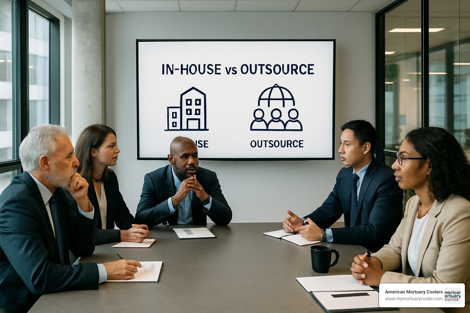 A Practical Guide to In House vs Outsourcing: Key Comparisons - American Mortuary Coolers & Equipments A Practical Guide to In House vs Outsourcing: Key Comparisons - American Mortuary Coolers & Equipments